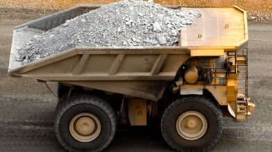 Truck at mining site