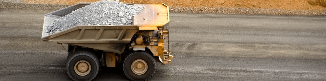 Truck at mining site