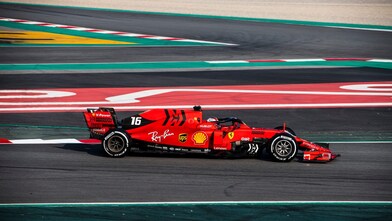 Ferrari car on racetrack