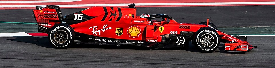 Ferrari car 2019 on racetrack