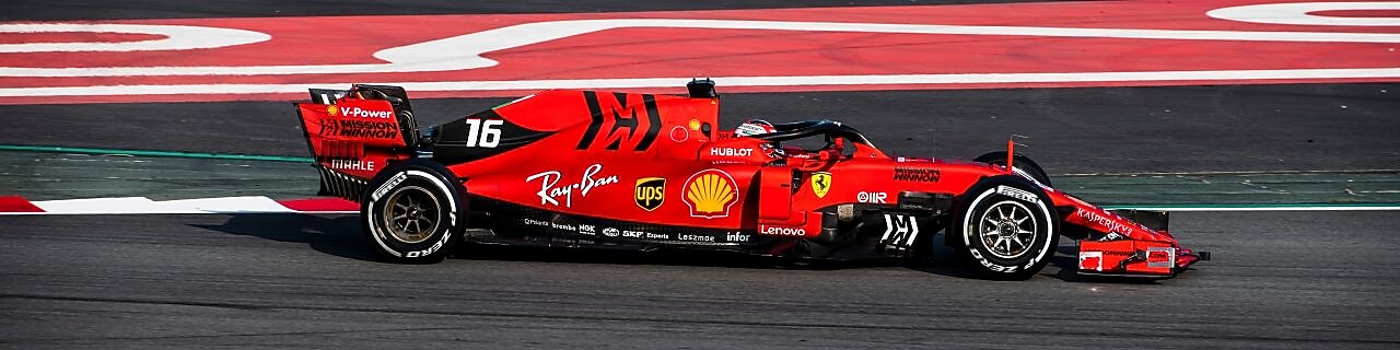 Ferrari car on racetrack