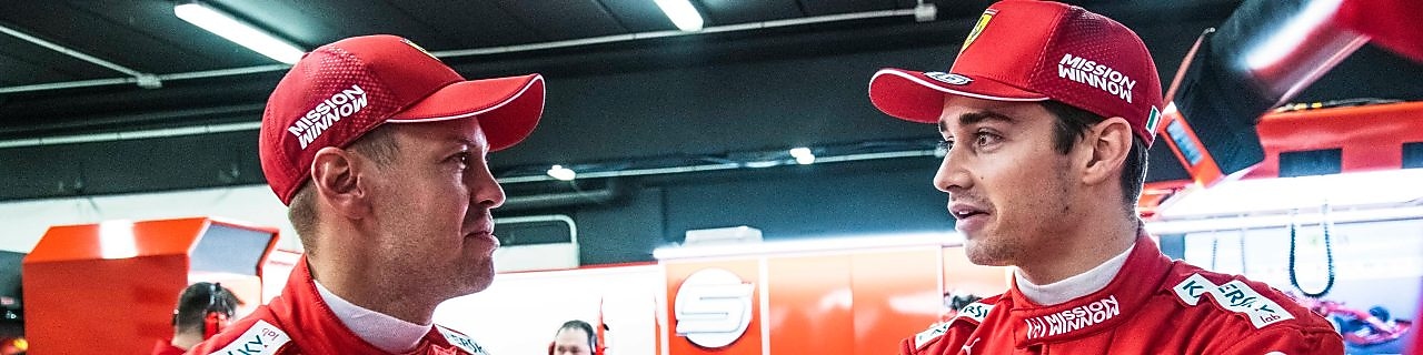 Sebastian Vettel and Charles Leclerc
