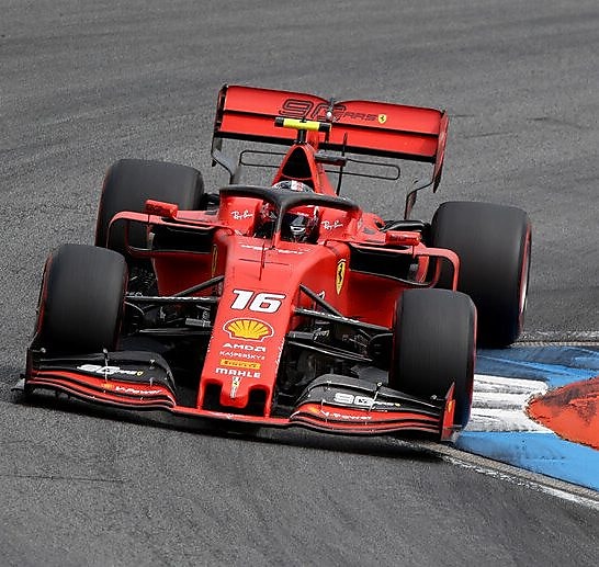 Ferrari car on a race track   